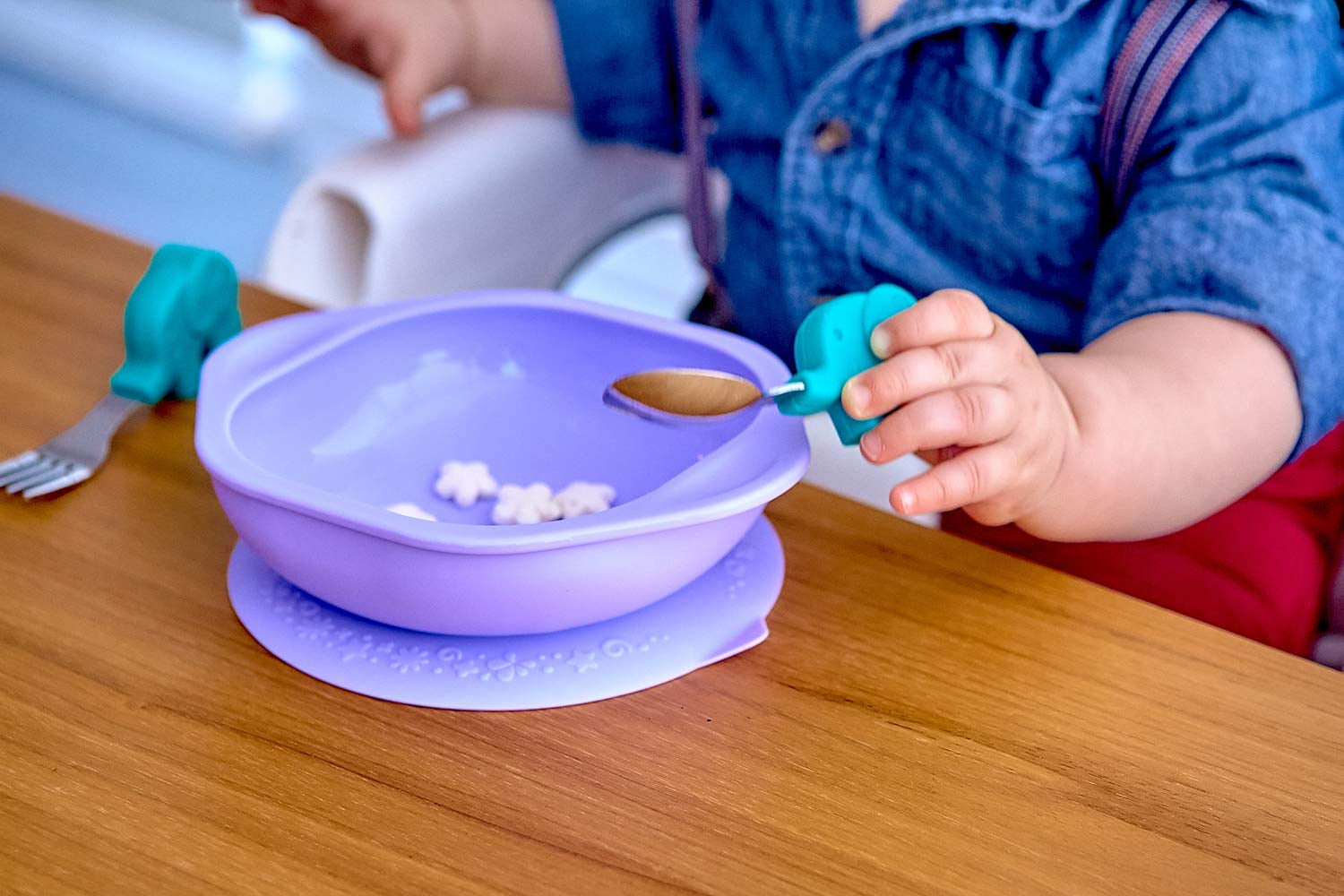 Toddler Utensils Spoon and Fork Set, Palm Grasp for Baby, BPA & Phthalate Free, Training Baby Utensils, 18 Month+