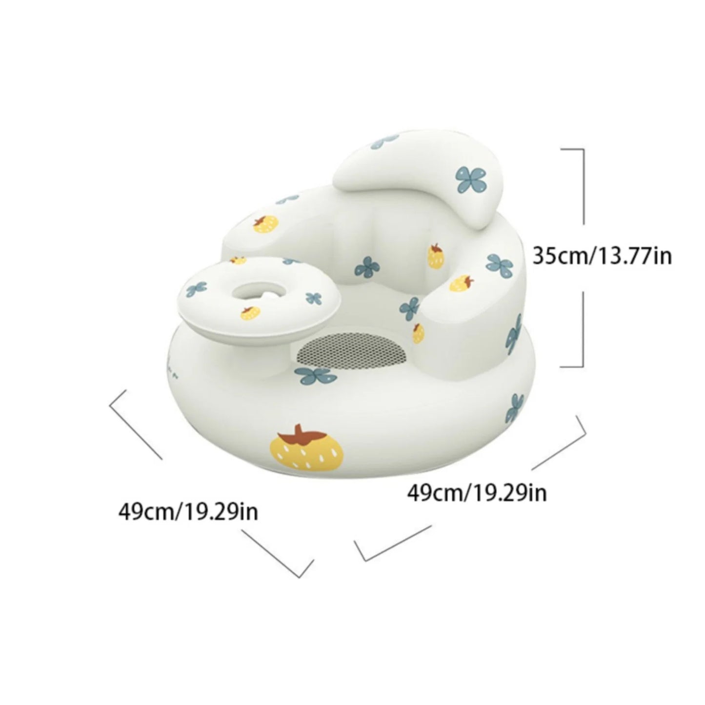 Inflatable Baby Seat for Baby 336 Months Inflatable Baby Chair with Tray Blow up Baby Chair with Air Pumps Baby Sitting Support Gifts Inflatable Baby Chair